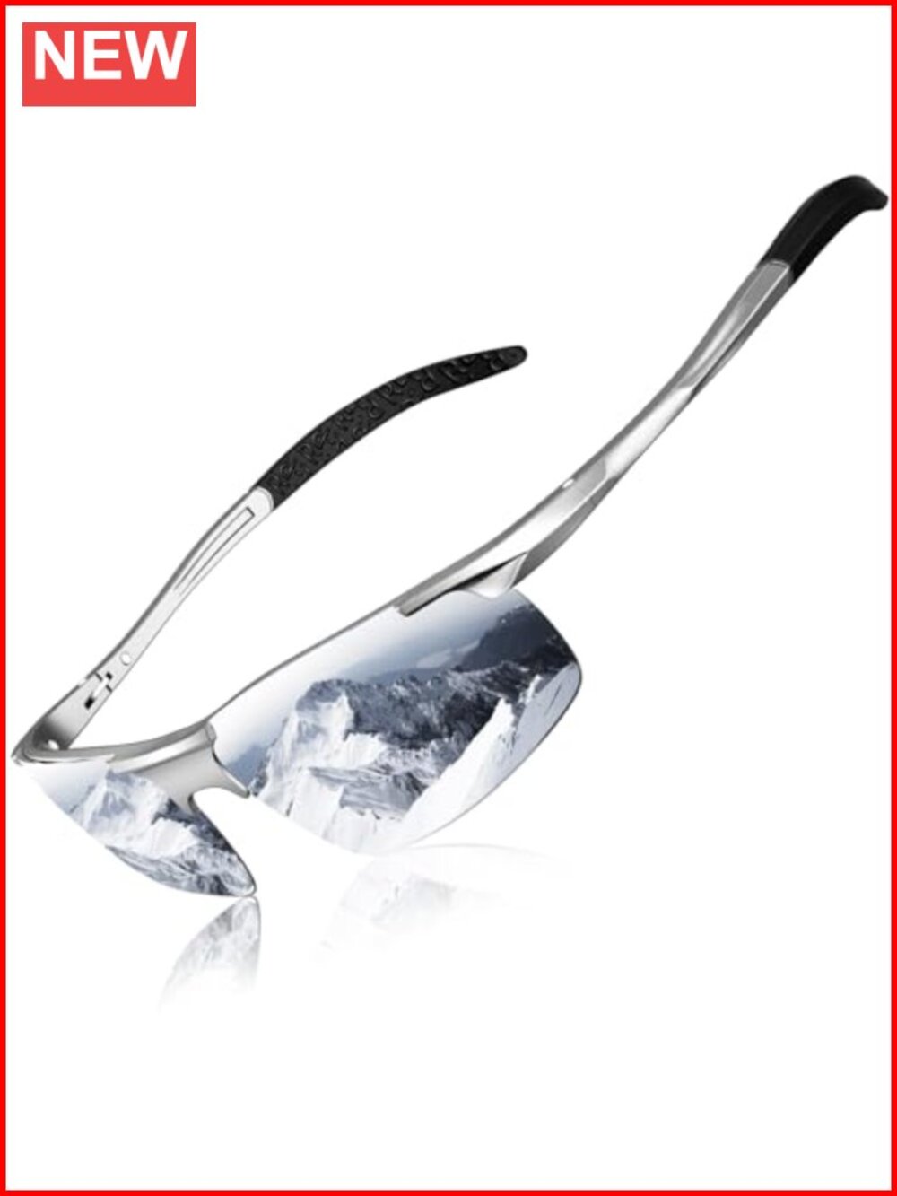 Polarized Sport Sunglasses Al-Mg Frame Mirrored Lens UV400 Driving
